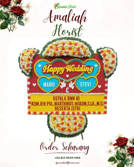 Papan Bunga Pernikahan Slumbung